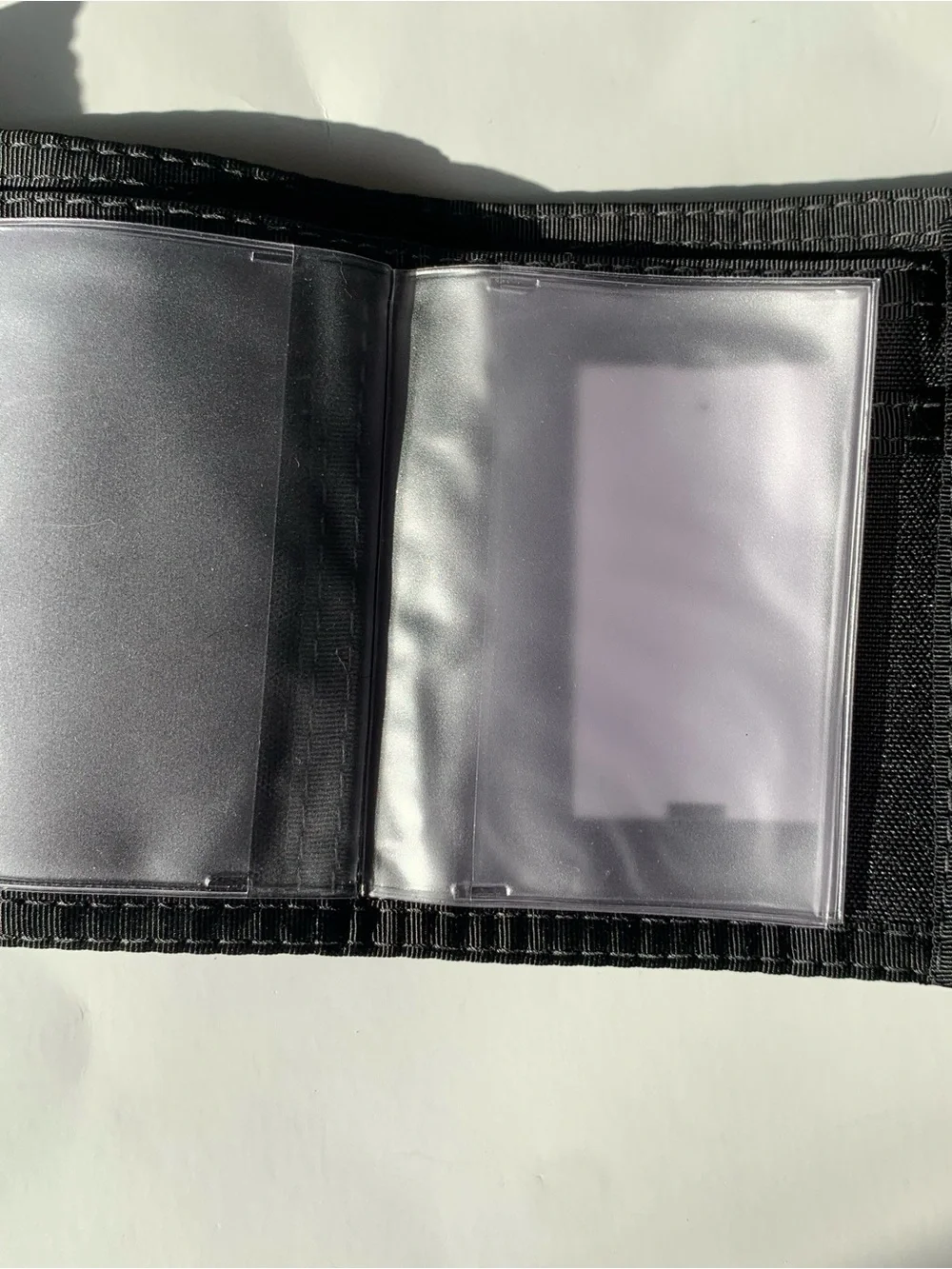 Vintage Rainbow of California Velcro Bifold Wallet Black Nylon USA Made NOS 90s